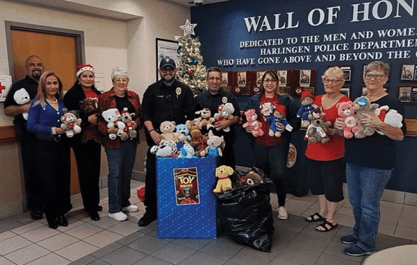 Palm Gardens Residents collected Teddy bears and donated to the Harlingen Police Department web