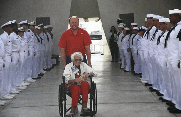 20230329 Rosie Story Navy salute on USS Arizona web