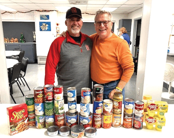 Palm Gardens The Bingo Bros collecting canned foord for Loaves and Fishes web
